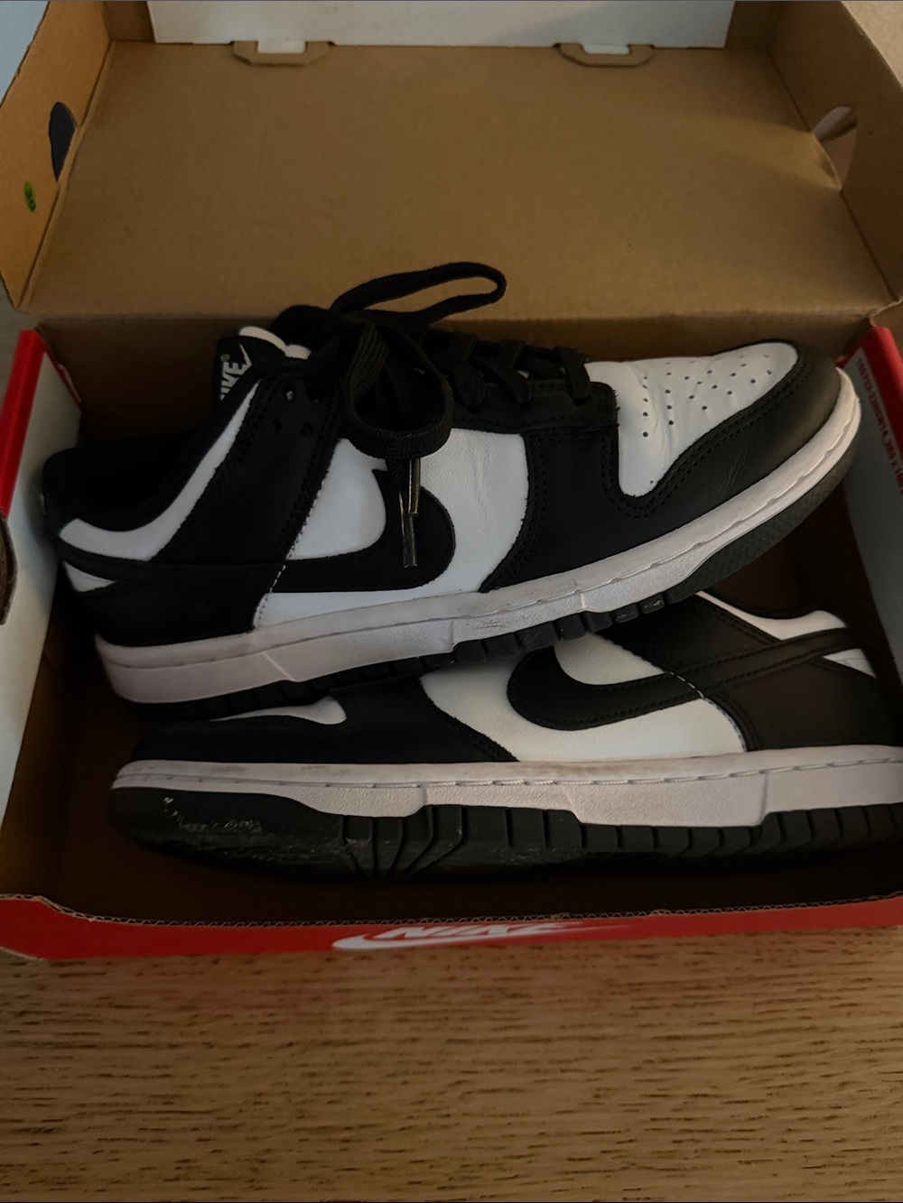 Nike Black and White Dunk Low Sneakers